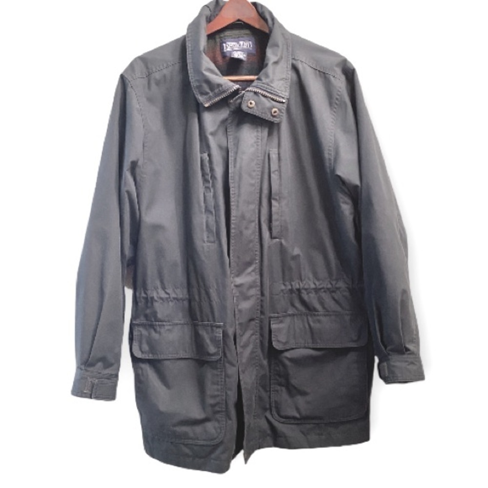 Lands End Anorak Jacket, Wool-Blend Lined, Mens, Size Medium, Hunter Green